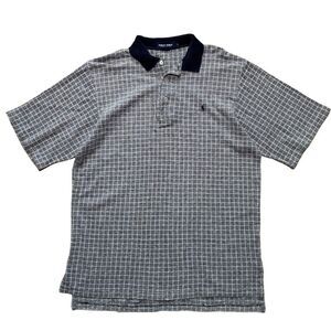 VTG Polo Golf Ralph Lauren Checkered Size L 30% Linen Polo Shirt
